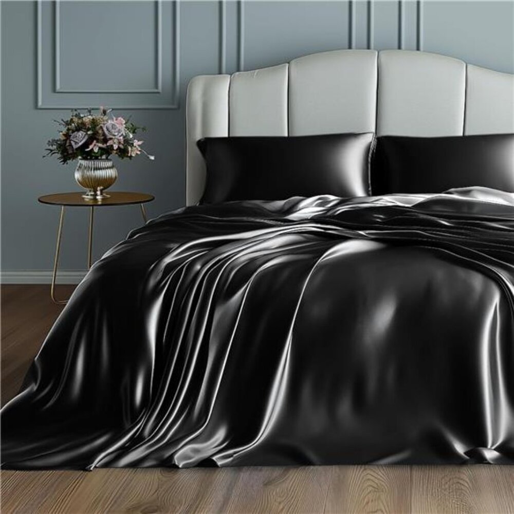 Bedsure Satin Sheets Full - Similar to Silk Sheets, Silky Bedsheet, Luxury